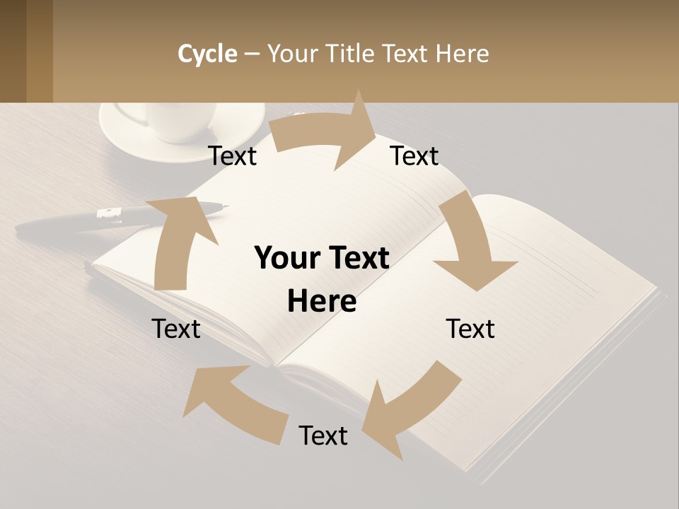 A Cup Of Coffee And A Book On A Table PowerPoint Template