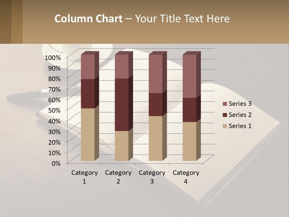 A Cup Of Coffee And A Book On A Table PowerPoint Template