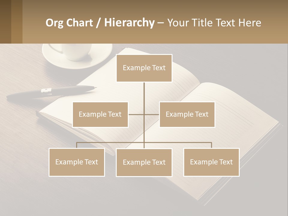 A Cup Of Coffee And A Book On A Table PowerPoint Template
