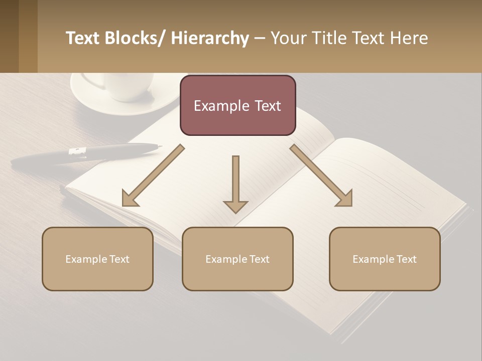 A Cup Of Coffee And A Book On A Table PowerPoint Template