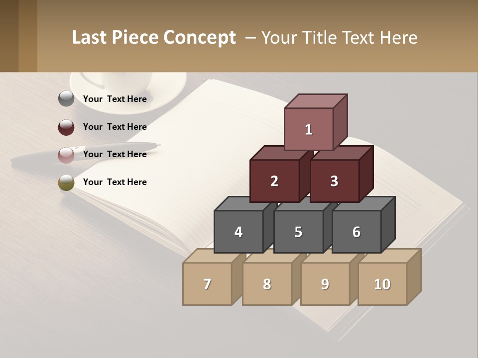 A Cup Of Coffee And A Book On A Table PowerPoint Template