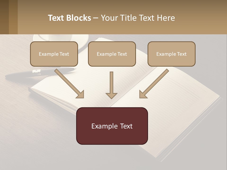 A Cup Of Coffee And A Book On A Table PowerPoint Template