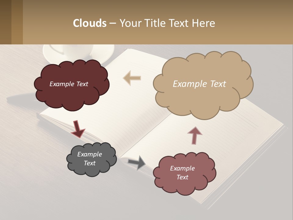 A Cup Of Coffee And A Book On A Table PowerPoint Template