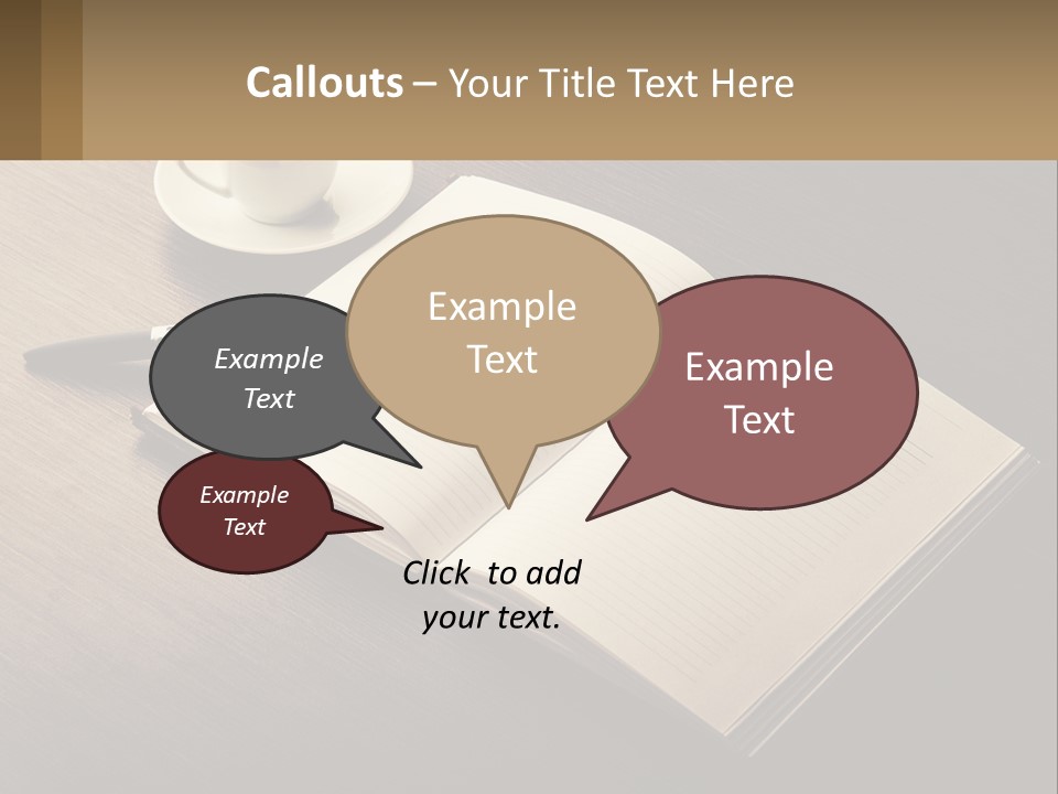 A Cup Of Coffee And A Book On A Table PowerPoint Template