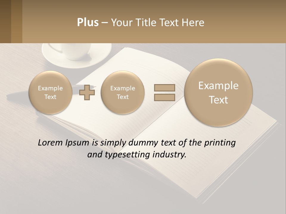 A Cup Of Coffee And A Book On A Table PowerPoint Template