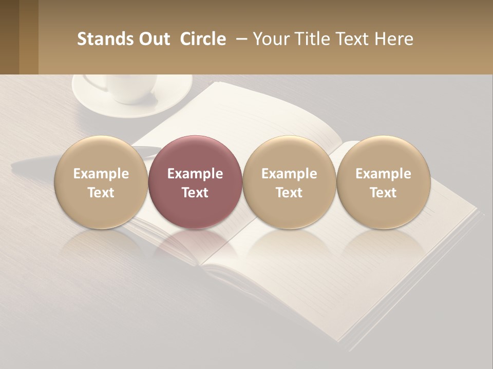 A Cup Of Coffee And A Book On A Table PowerPoint Template