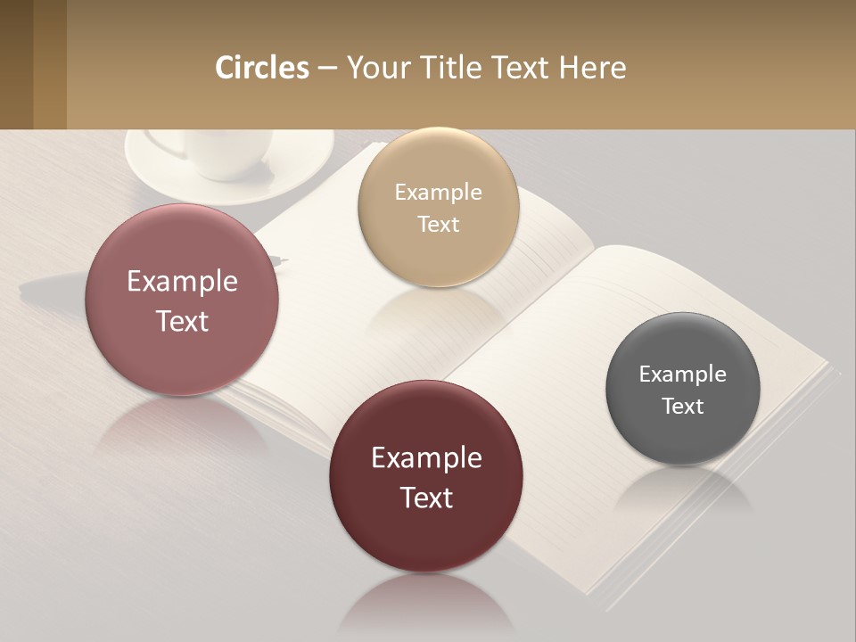 A Cup Of Coffee And A Book On A Table PowerPoint Template