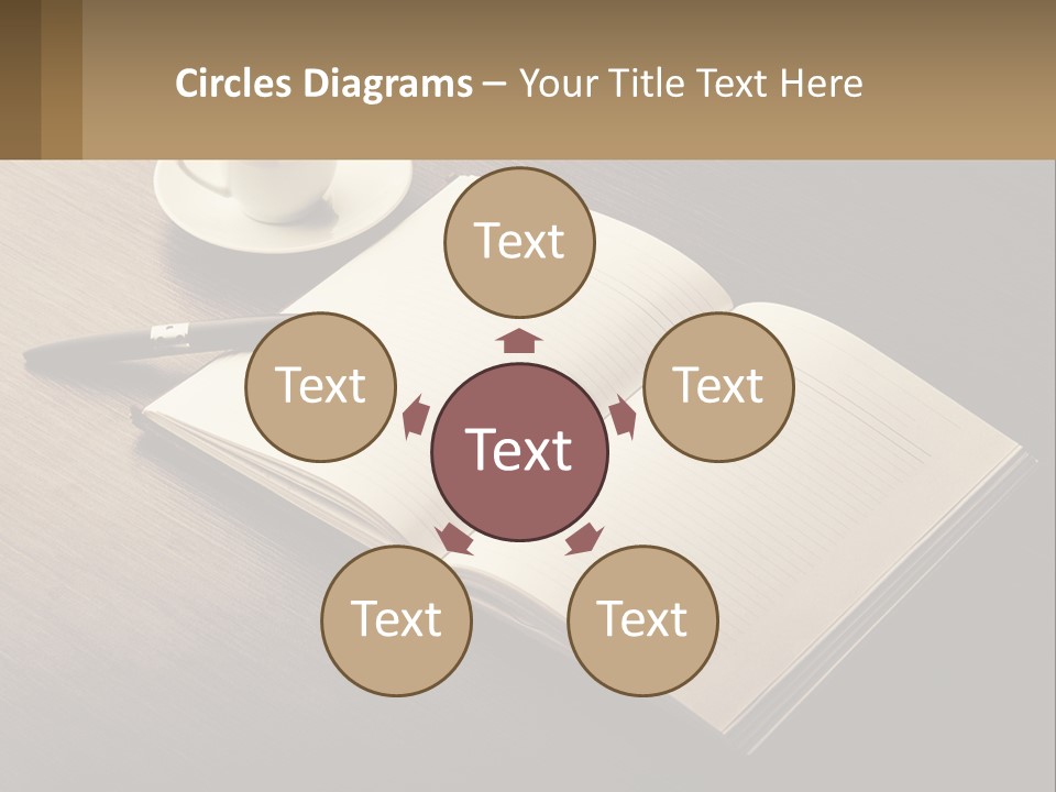 A Cup Of Coffee And A Book On A Table PowerPoint Template