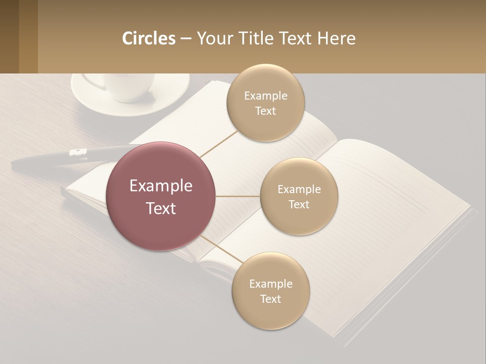 A Cup Of Coffee And A Book On A Table PowerPoint Template