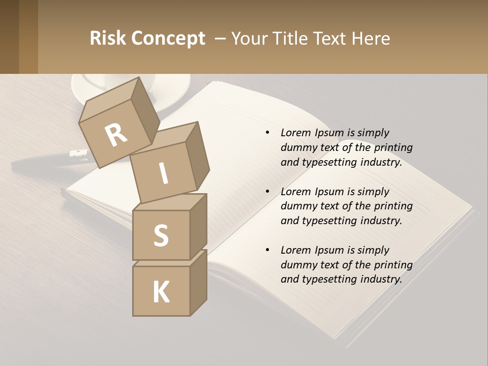 A Cup Of Coffee And A Book On A Table PowerPoint Template