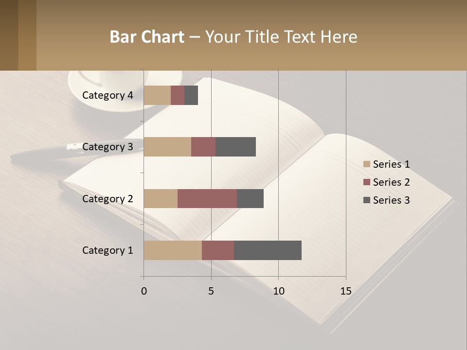 A Cup Of Coffee And A Book On A Table PowerPoint Template