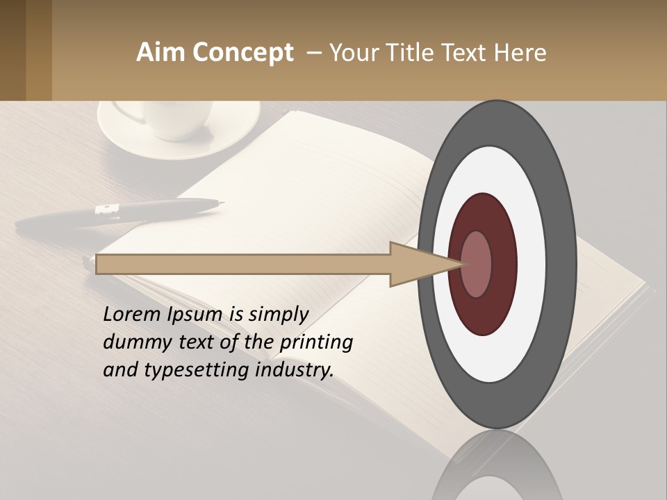 A Cup Of Coffee And A Book On A Table PowerPoint Template