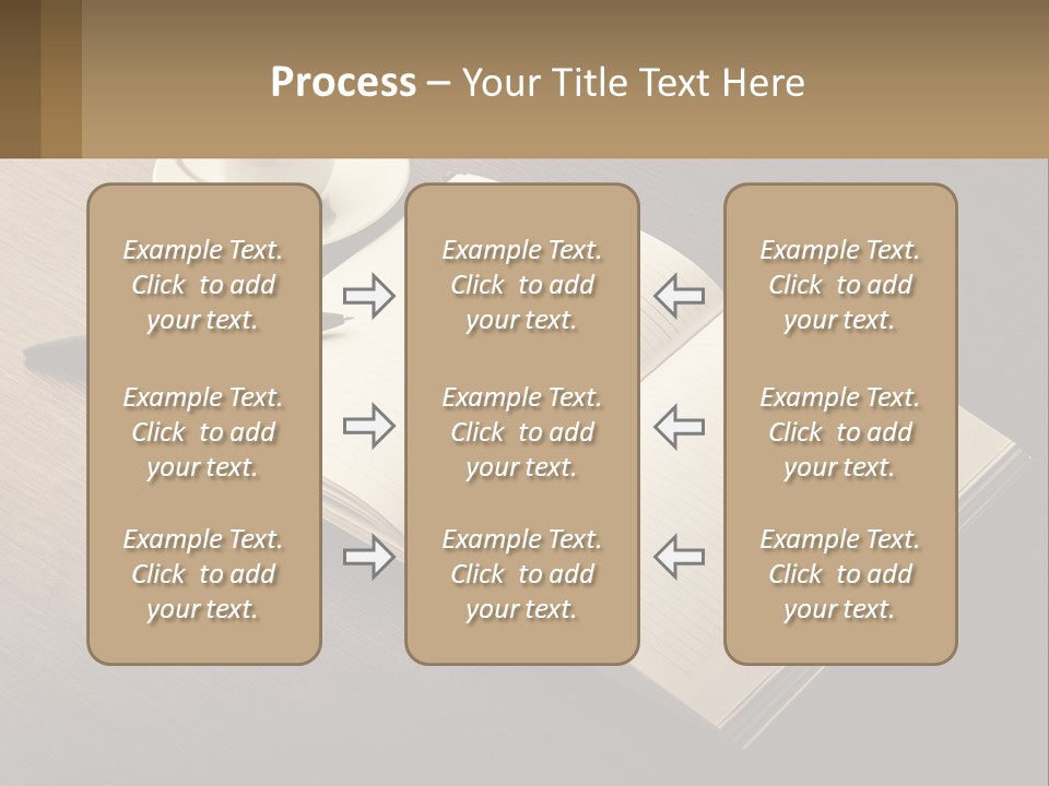 A Cup Of Coffee And A Book On A Table PowerPoint Template