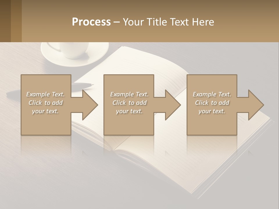 A Cup Of Coffee And A Book On A Table PowerPoint Template