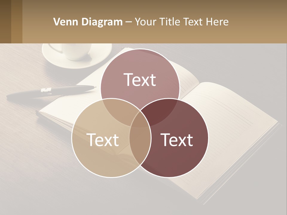 A Cup Of Coffee And A Book On A Table PowerPoint Template
