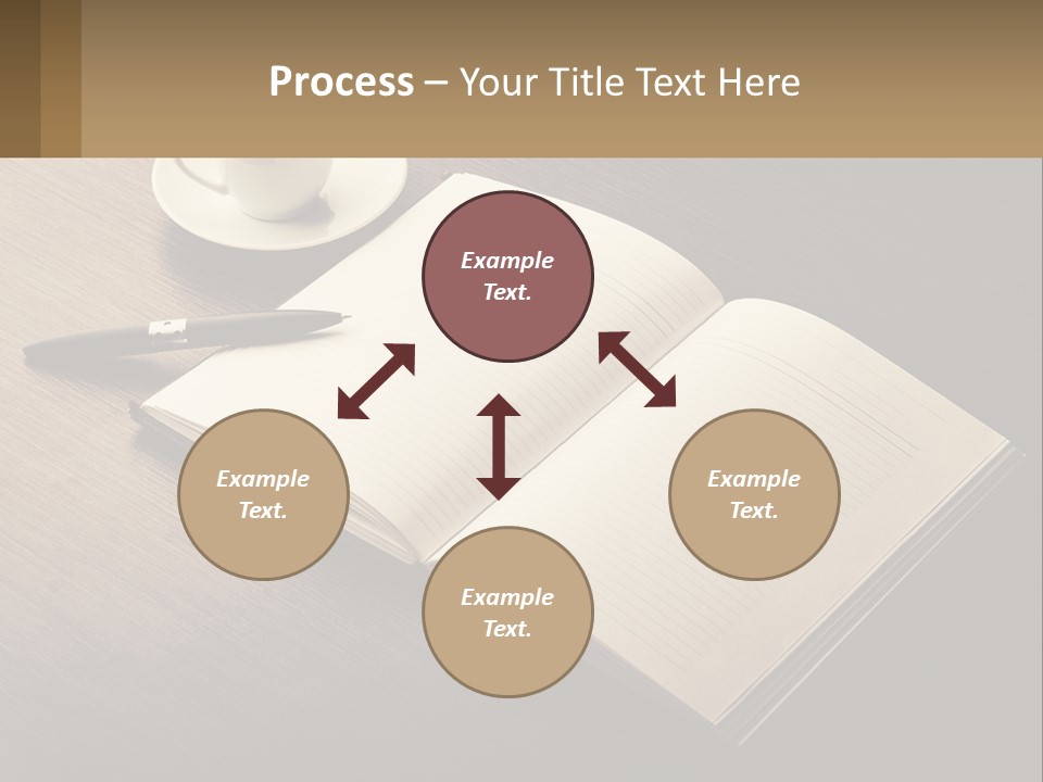 A Cup Of Coffee And A Book On A Table PowerPoint Template
