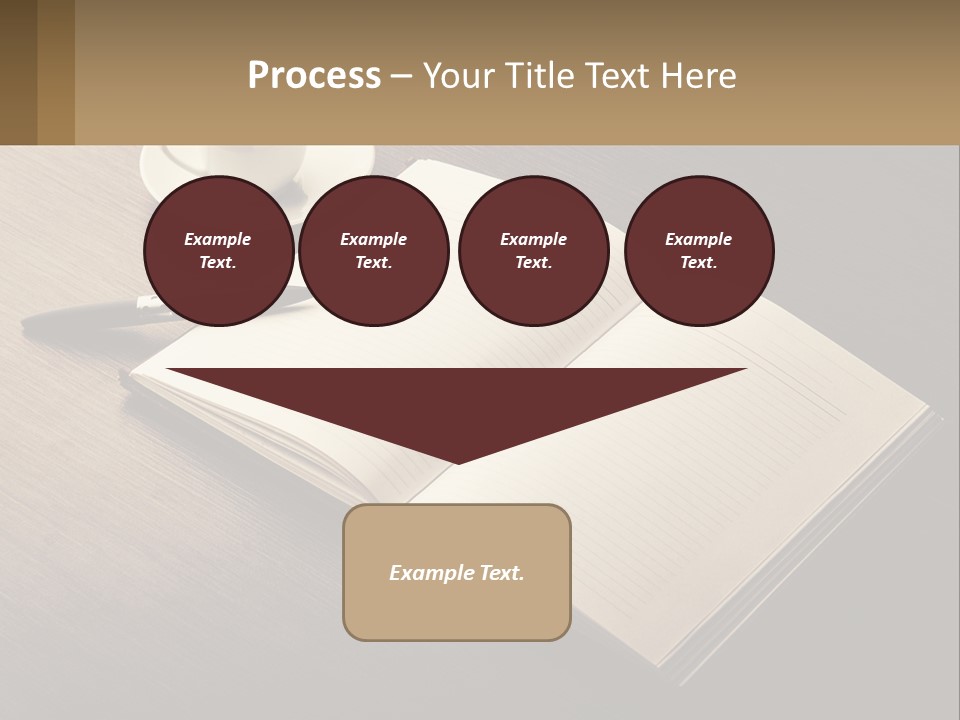A Cup Of Coffee And A Book On A Table PowerPoint Template