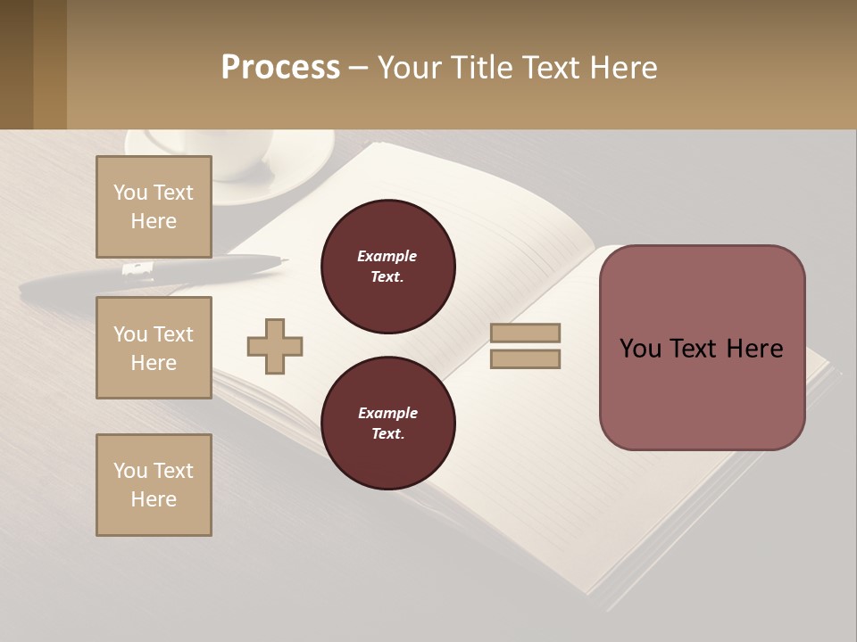 A Cup Of Coffee And A Book On A Table PowerPoint Template