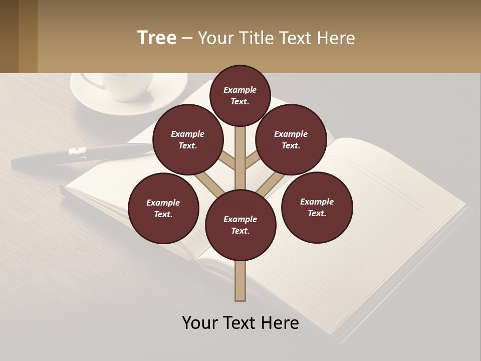 A Cup Of Coffee And A Book On A Table PowerPoint Template