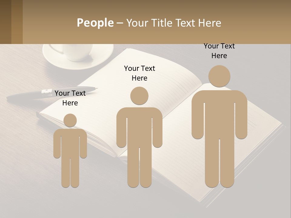 A Cup Of Coffee And A Book On A Table PowerPoint Template