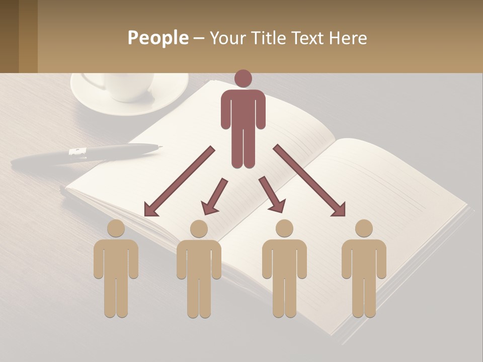 A Cup Of Coffee And A Book On A Table PowerPoint Template