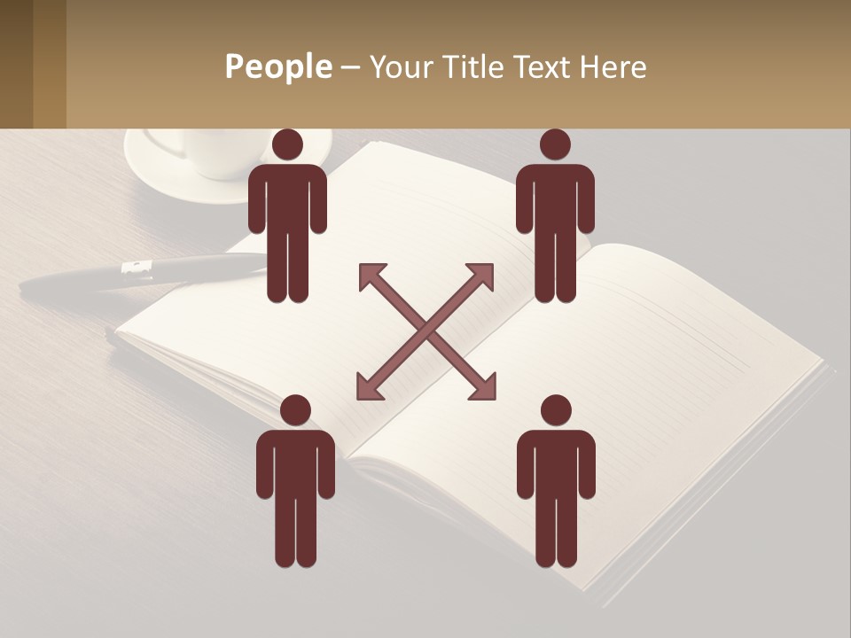 A Cup Of Coffee And A Book On A Table PowerPoint Template