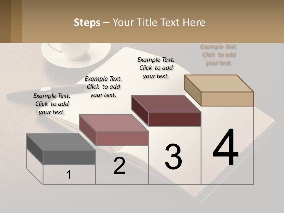 A Cup Of Coffee And A Book On A Table PowerPoint Template