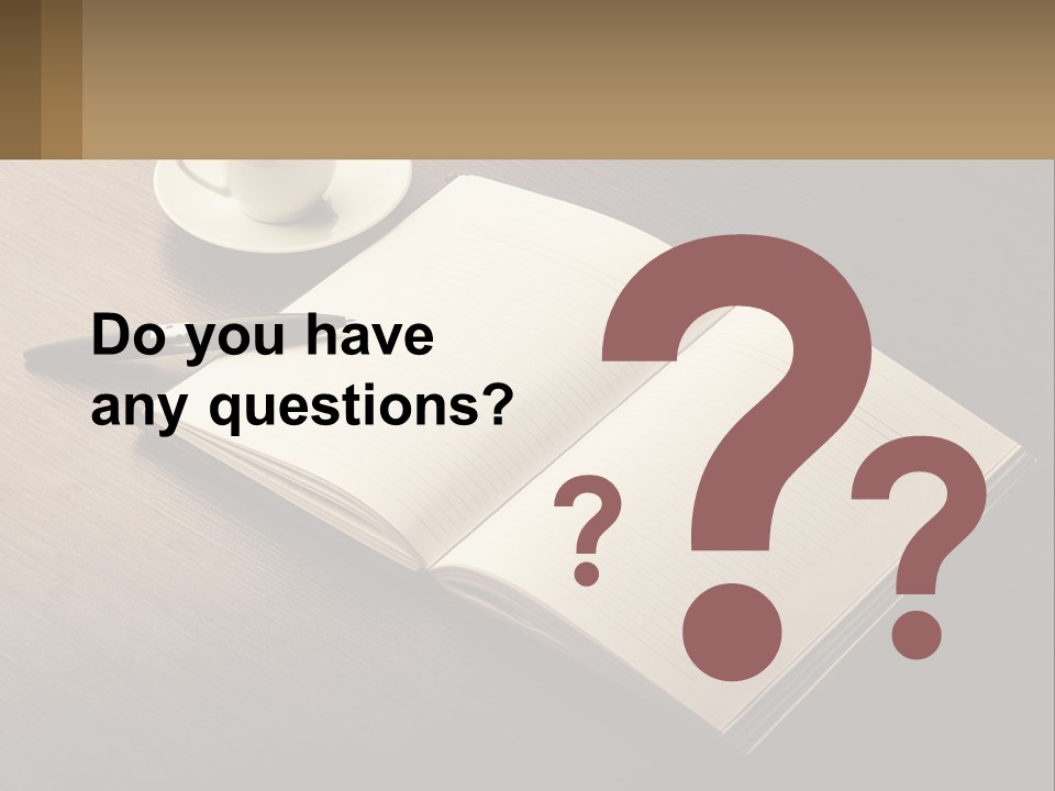 A Cup Of Coffee And A Book On A Table PowerPoint Template