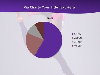 A Woman In A Pink Top And Purple Pants Jumping In The Air PowerPoint Template