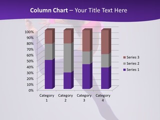 A Woman In A Pink Top And Purple Pants Jumping In The Air PowerPoint Template