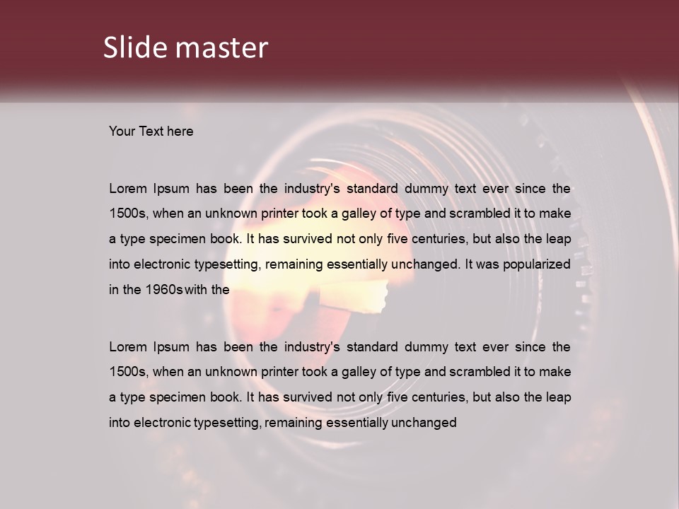 A Close Up Of A Camera Lens PowerPoint Template