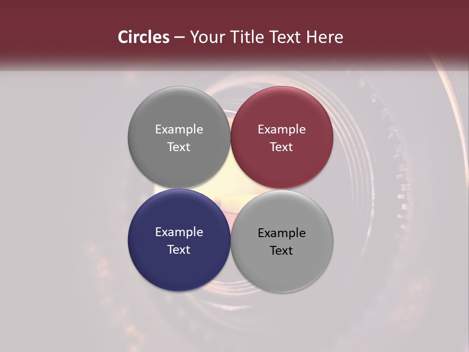 A Close Up Of A Camera Lens PowerPoint Template