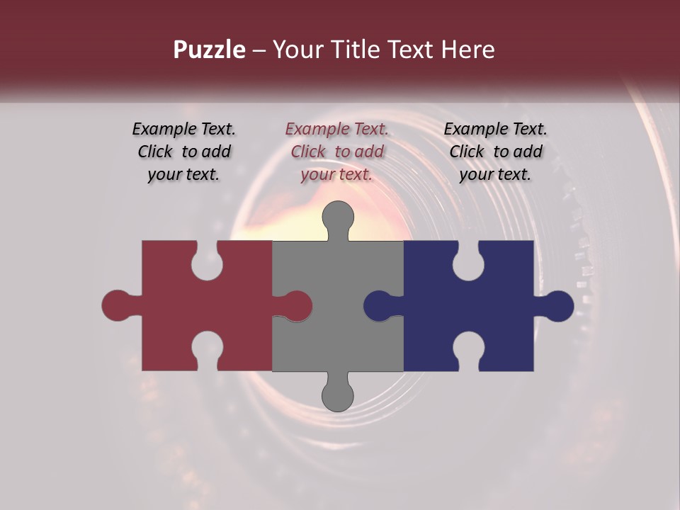 A Close Up Of A Camera Lens PowerPoint Template