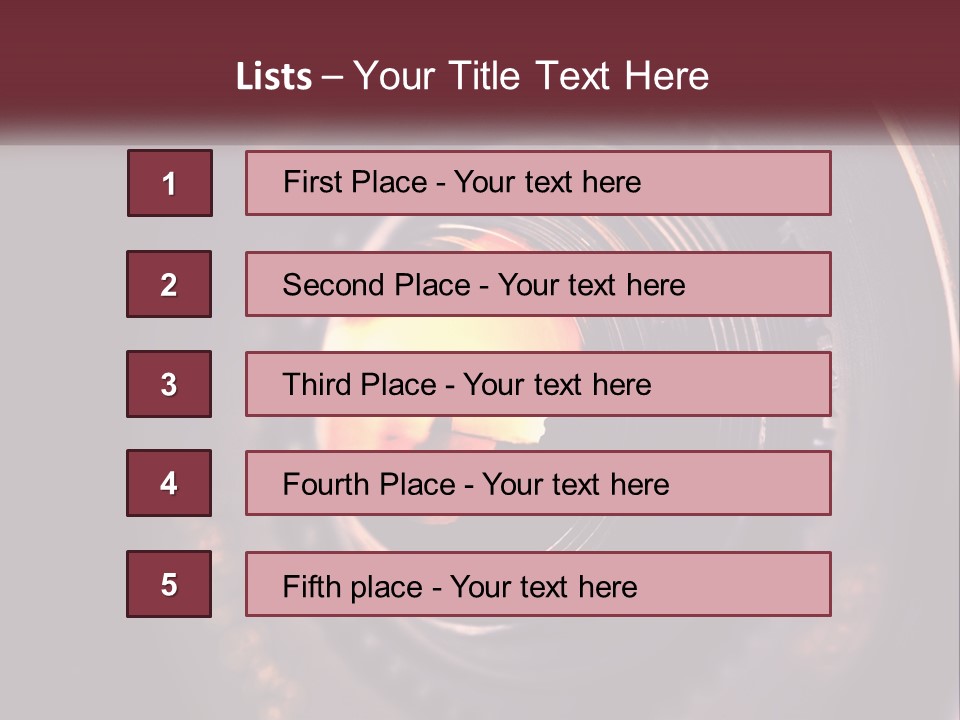 A Close Up Of A Camera Lens PowerPoint Template