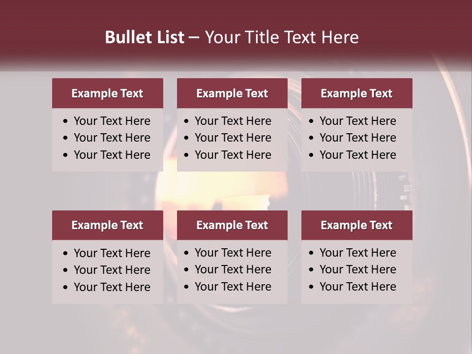A Close Up Of A Camera Lens PowerPoint Template