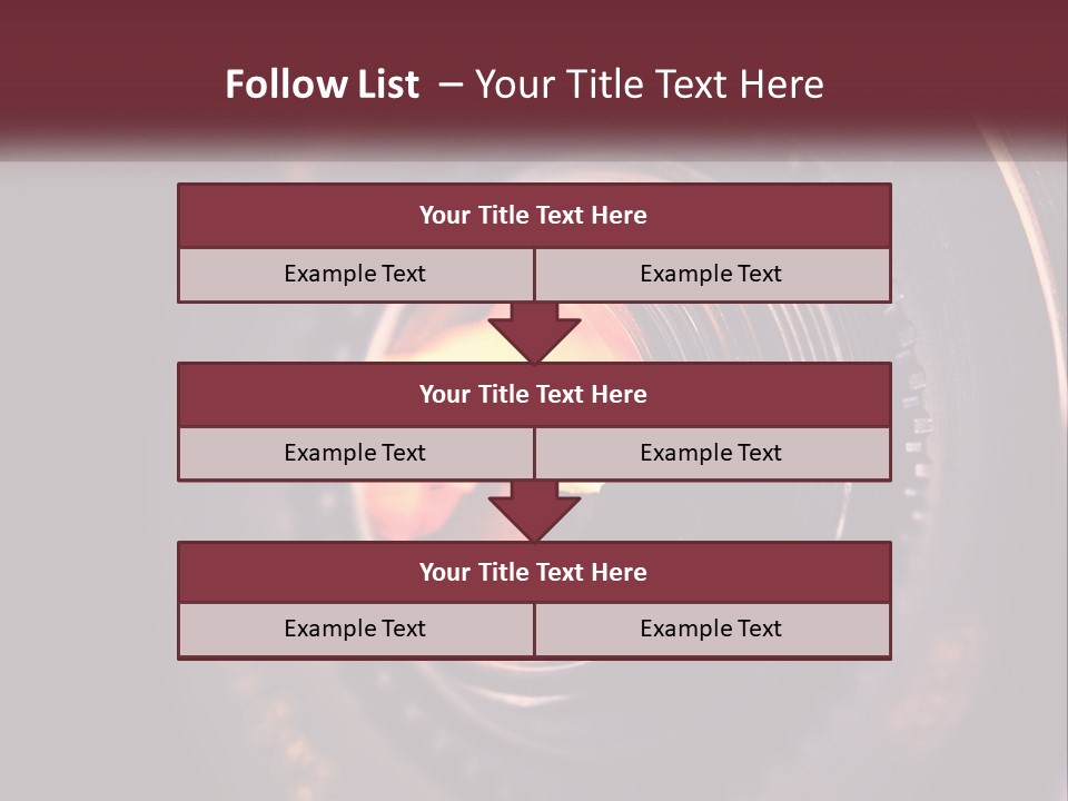 A Close Up Of A Camera Lens PowerPoint Template