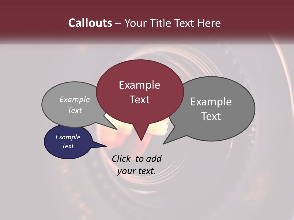 A Close Up Of A Camera Lens PowerPoint Template