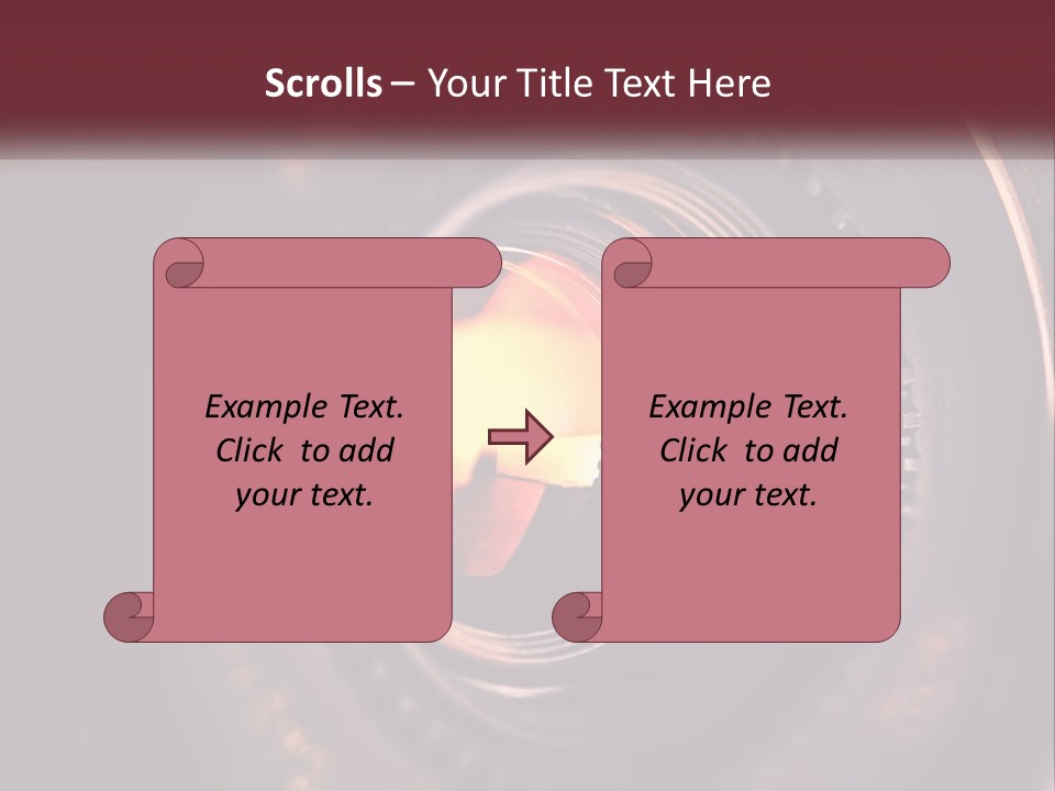 A Close Up Of A Camera Lens PowerPoint Template