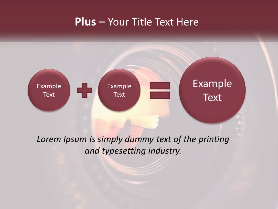 A Close Up Of A Camera Lens PowerPoint Template