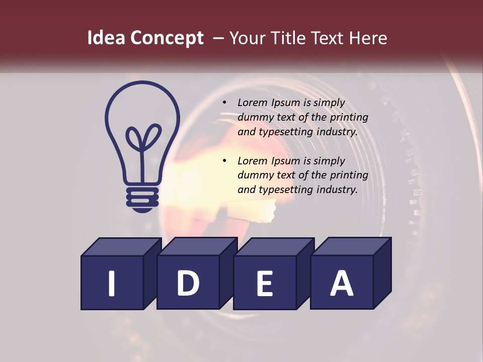 A Close Up Of A Camera Lens PowerPoint Template
