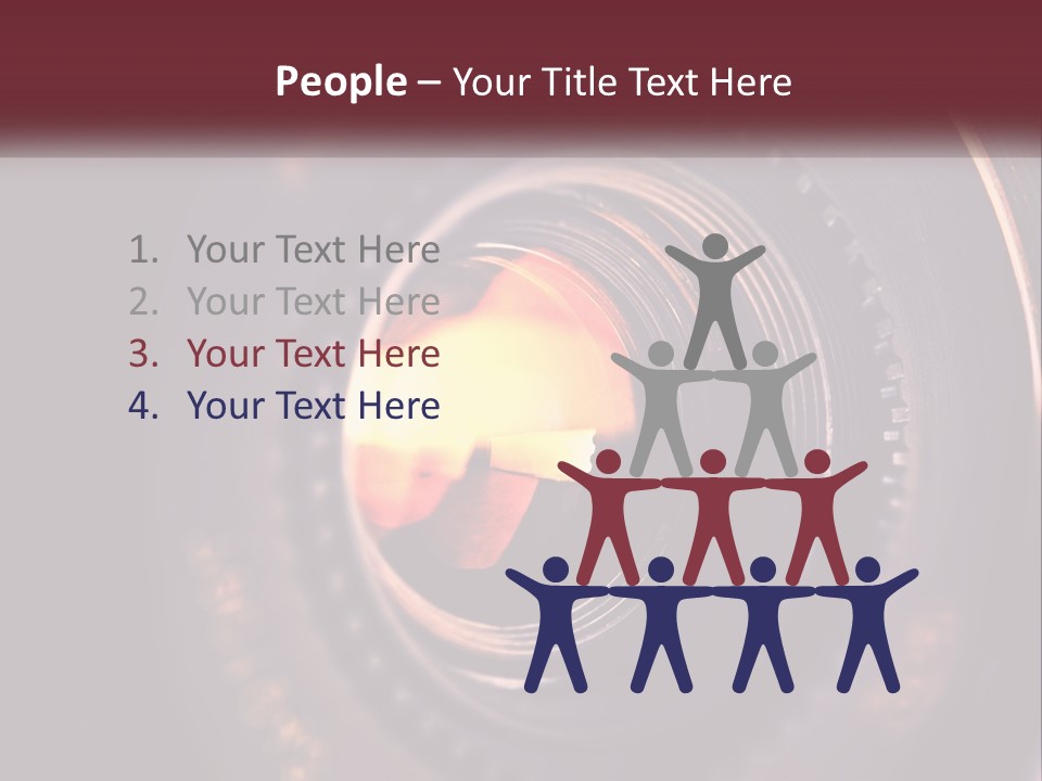 A Close Up Of A Camera Lens PowerPoint Template