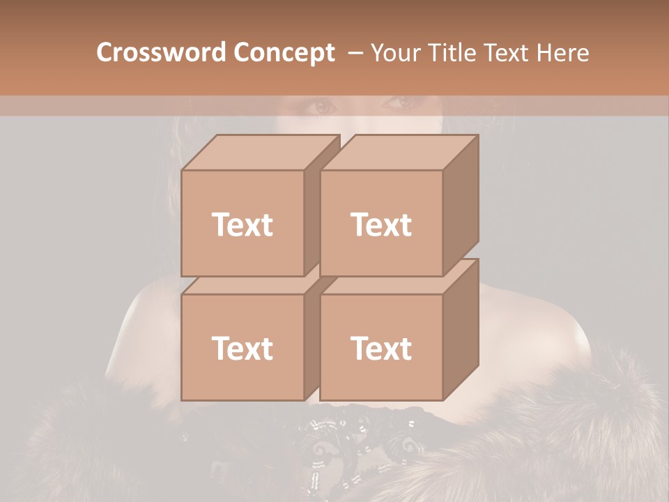 A Woman Wearing A Crown And A Fur Stole PowerPoint Template