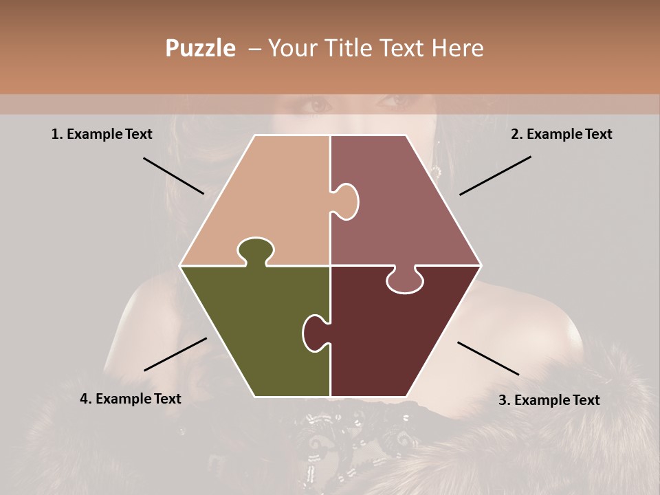 A Woman Wearing A Crown And A Fur Stole PowerPoint Template