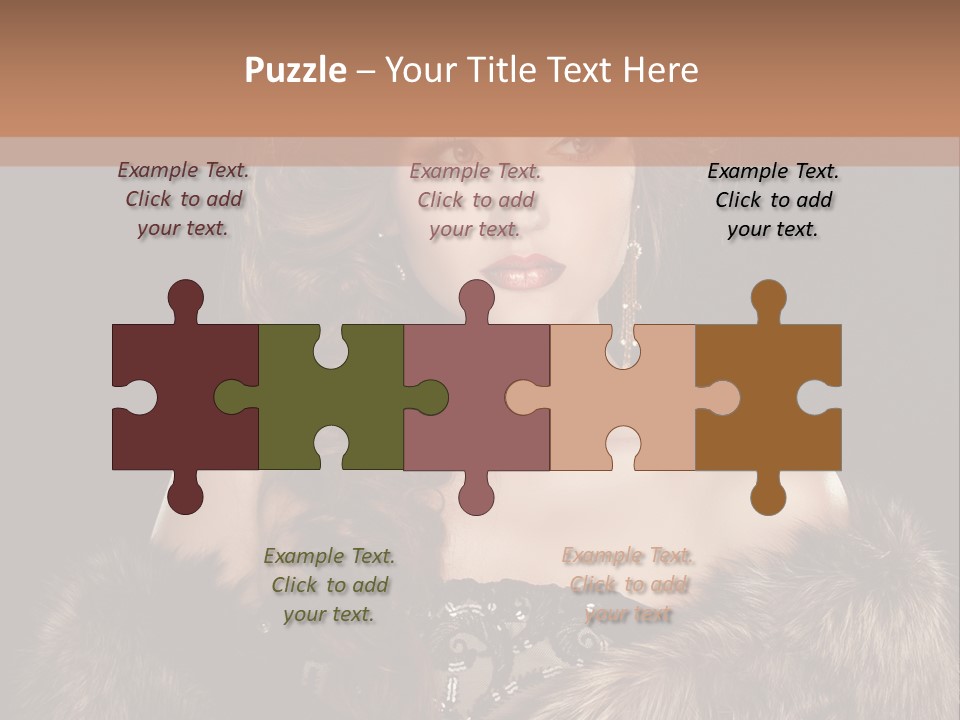 A Woman Wearing A Crown And A Fur Stole PowerPoint Template