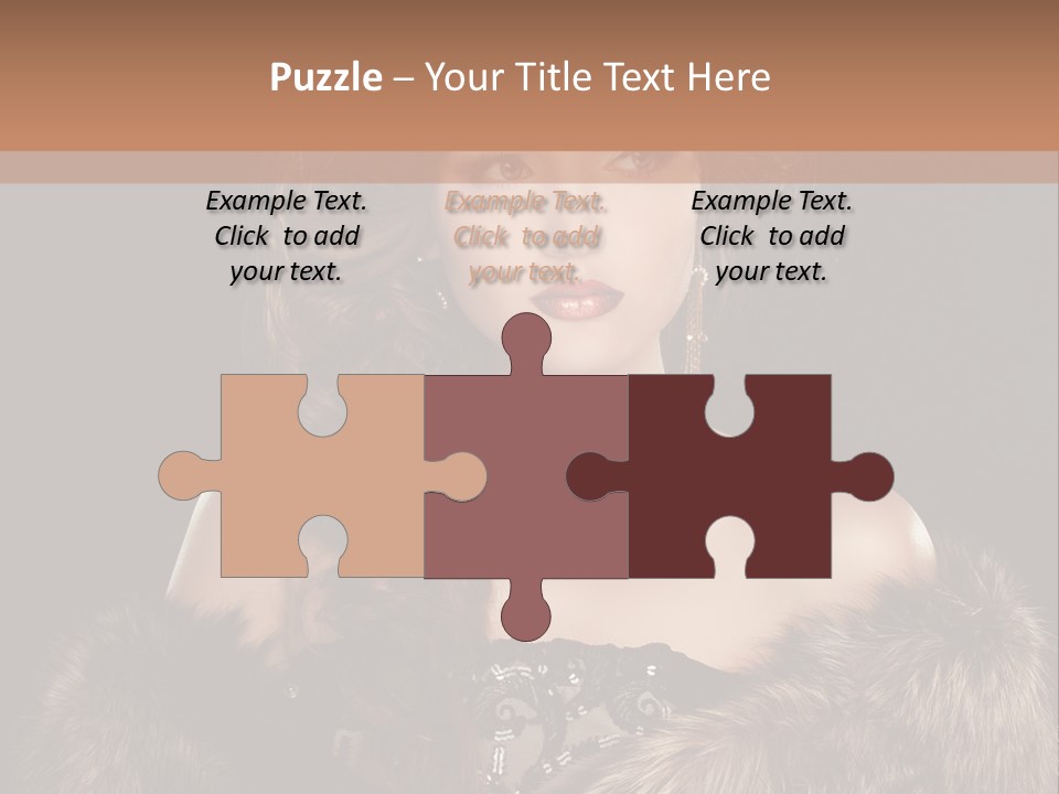 A Woman Wearing A Crown And A Fur Stole PowerPoint Template