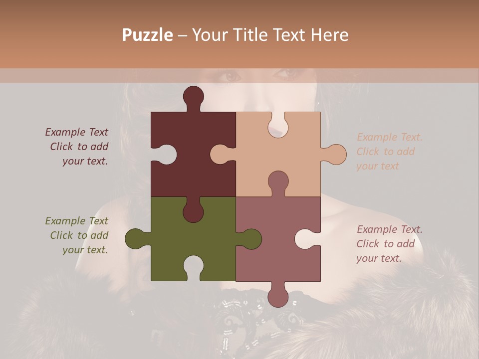 A Woman Wearing A Crown And A Fur Stole PowerPoint Template