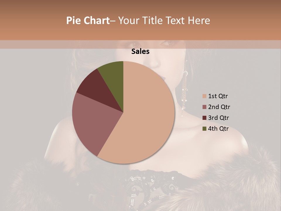 A Woman Wearing A Crown And A Fur Stole PowerPoint Template