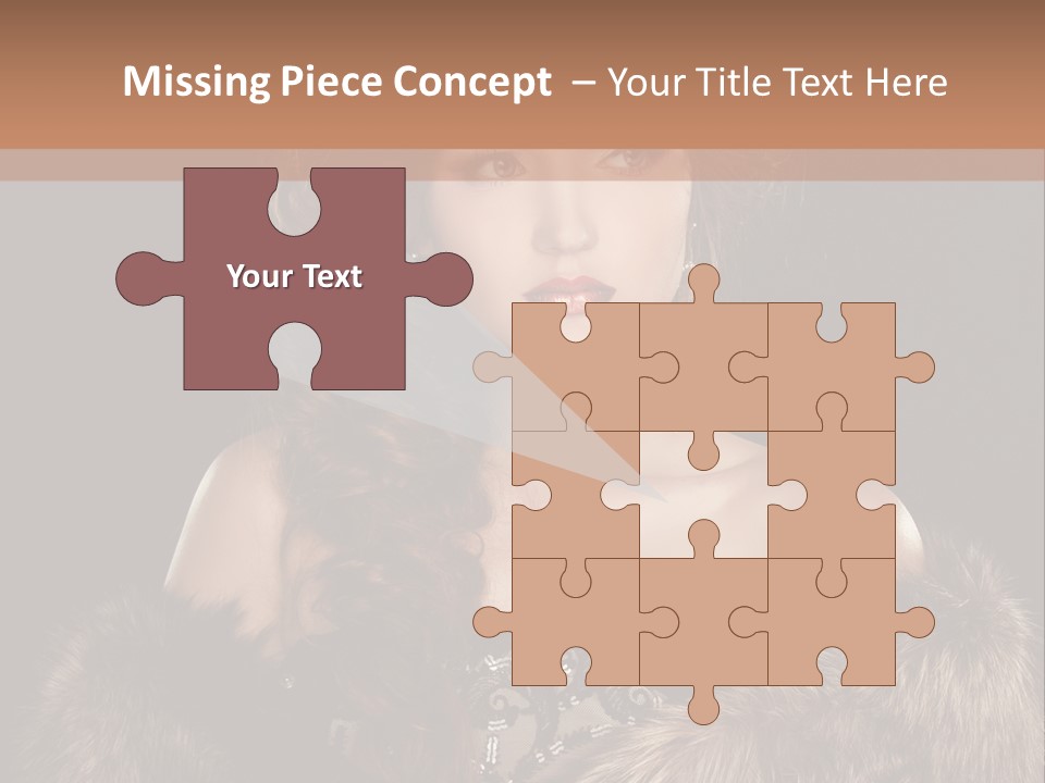 A Woman Wearing A Crown And A Fur Stole PowerPoint Template