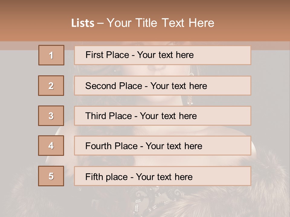 A Woman Wearing A Crown And A Fur Stole PowerPoint Template