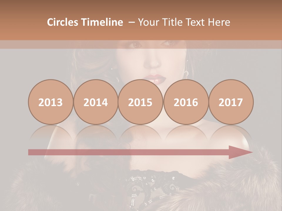 A Woman Wearing A Crown And A Fur Stole PowerPoint Template